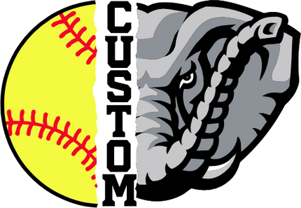 (145-1L-09) Elephant Split Mascot Softball