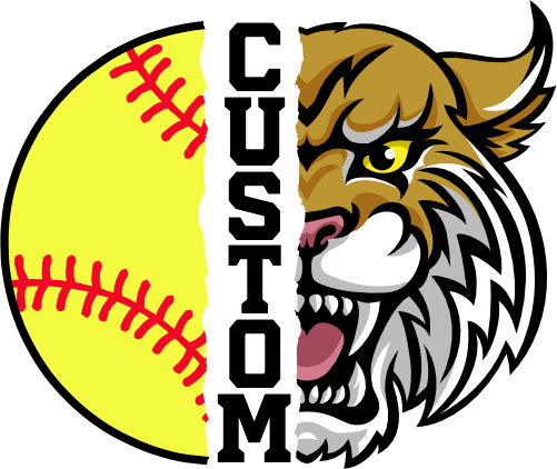 (145-1L-11) Wildcat Split Mascot Softball