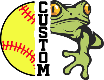(145-1L-12) Frog Split Mascot Softball