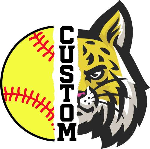 (145-1L-16) Wildcat Split Mascot Softball
