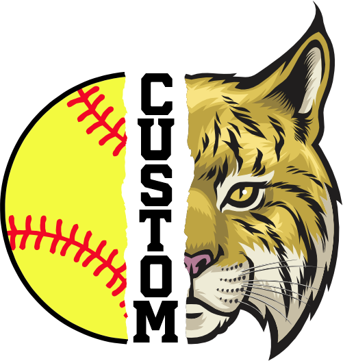 (145-1L-19) Wildcat Split Mascot Softball