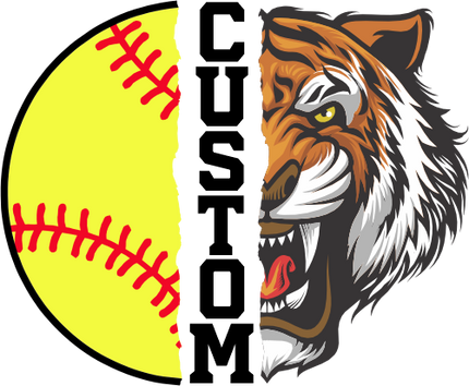(145-1L-20) Tiger Split Mascot Softball