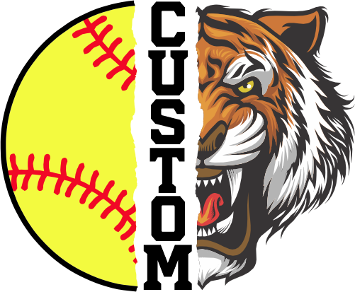 (145-1L-20) Tiger Split Mascot Softball