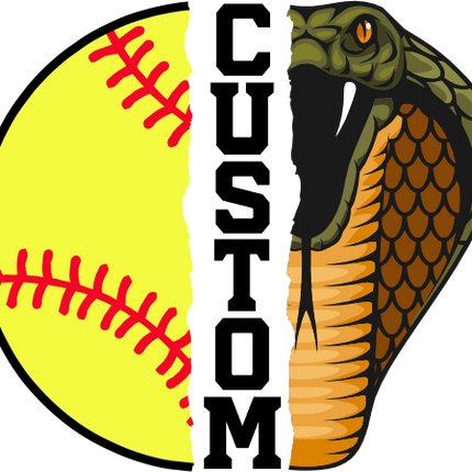 (145-1L-25) Cobra Split Mascot Softball