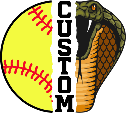 (145-1L-25) Cobra Split Mascot Softball
