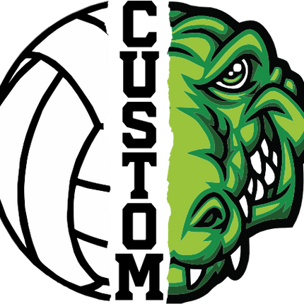 (145-1N-03) Gator Split Mascot Volleyball