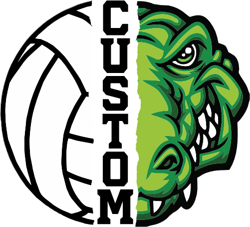 (145-1N-03) Gator Split Mascot Volleyball