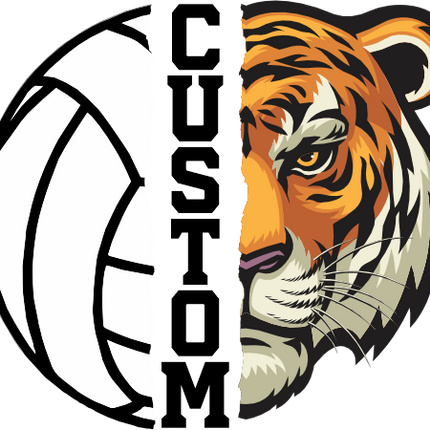 (145-1N-06) Tiger Split Mascot Volleyball