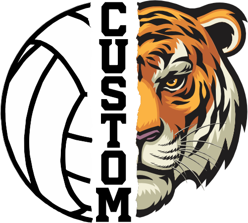 (145-1N-06) Tiger Split Mascot Volleyball