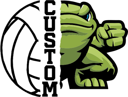 (145-1N-08) Frog Split Mascot Volleyball