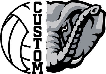 (145-1N-09) Elephant Split Mascot Volleyball