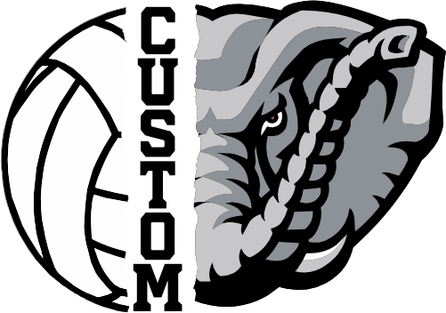 (145-1N-09) Elephant Split Mascot Volleyball