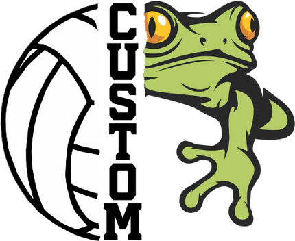 (145-1N-12) Frog Split Mascot Volleyball