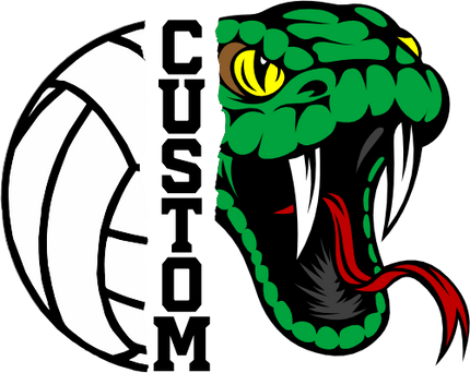 (145-1N-17) Snake Split Mascot Volleyball