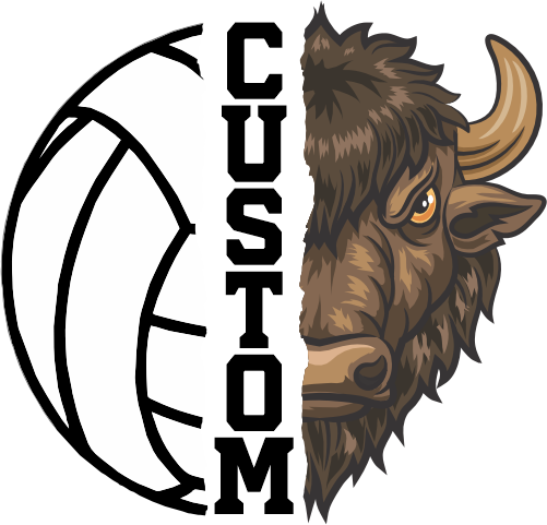 (145-1N-18) Buffalo Split Mascot Volleyball