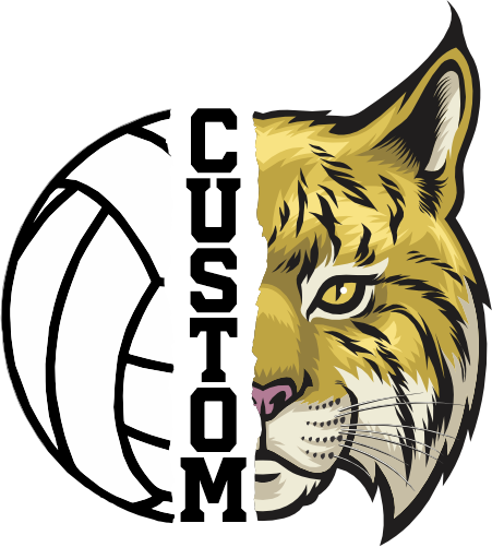 (145-1N-16) Wildcat Split Mascot Volleyball