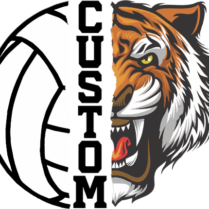 (145-1N-20) Tiger Split Mascot Volleyball