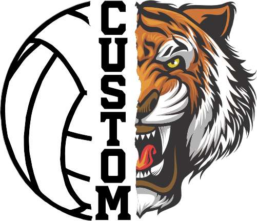 (145-1N-20) Tiger Split Mascot Volleyball