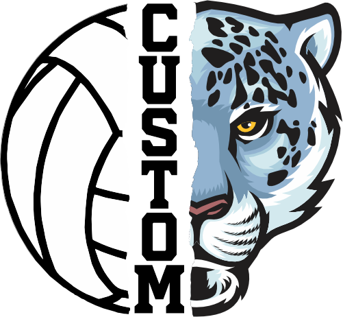(145-1N-21) Snow Leopard Split Mascot Volleyball