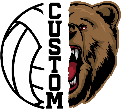 (145-1N-23) Bear Split Mascot Volleyball
