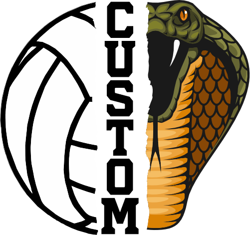 (145-1N-25) Cobra Split Mascot Volleyball