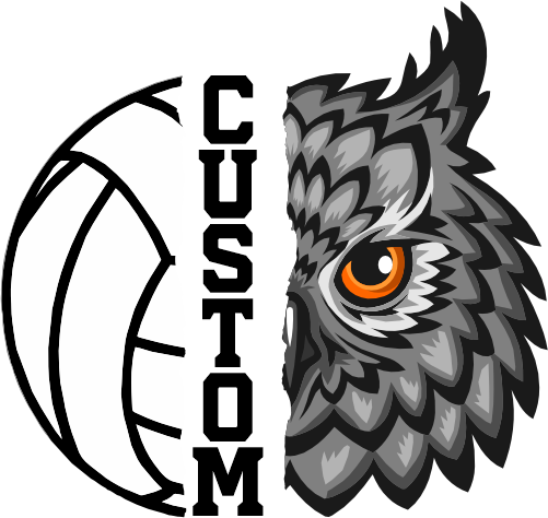 (145-1N-26) Owl Split Mascot Volleyball