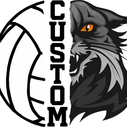 (145-1N-27) Wildcat Split Mascot Volleyball