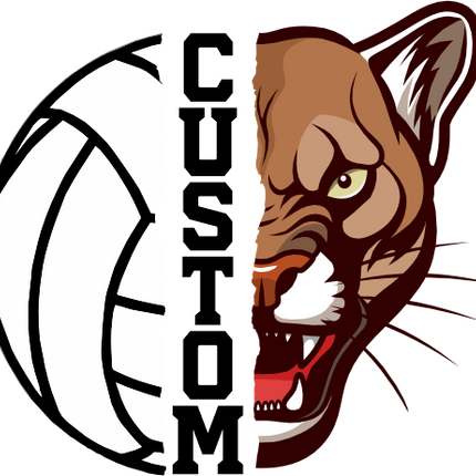 (145-1N-29) Cougar Split Mascot Volleyball