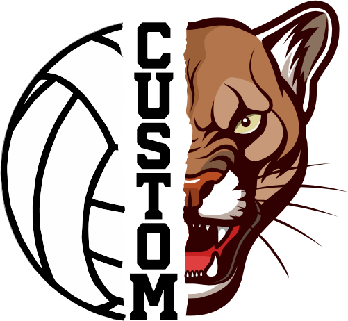 (145-1N-29) Cougar Split Mascot Volleyball