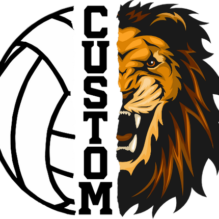 (145-1N-30) Lion Split Mascot Volleyball