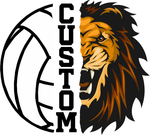(145-1N-30) Lion Split Mascot Volleyball