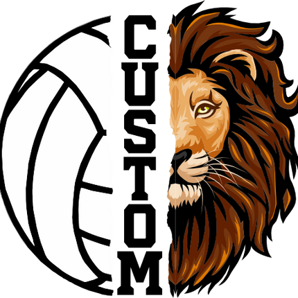 (145-1N-31) Lion Split Mascot Volleyball