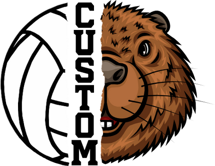 (145-1N-32) Beaver Split Mascot Volleyball