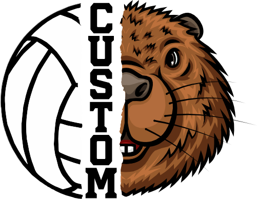 (145-1N-32) Beaver Split Mascot Volleyball