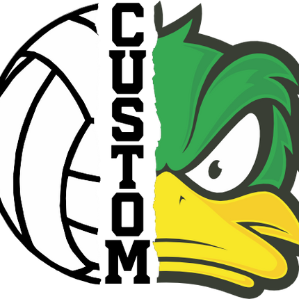 (145-1N-34) Duck Split Mascot Volleyball