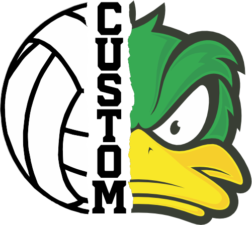 (145-1N-34) Duck Split Mascot Volleyball