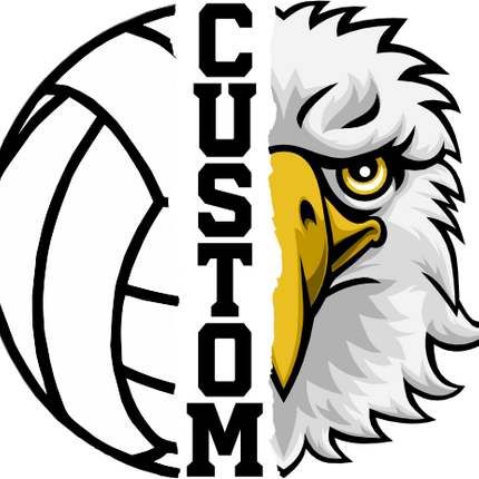 (145-1N-36) Eagle Split Mascot Volleyball