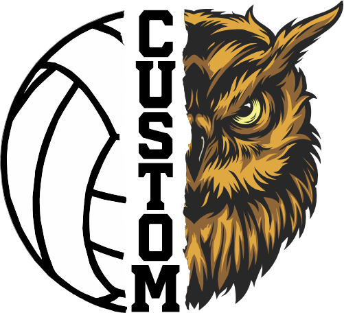 (145-1N-37) Owl Split Mascot Volleyball