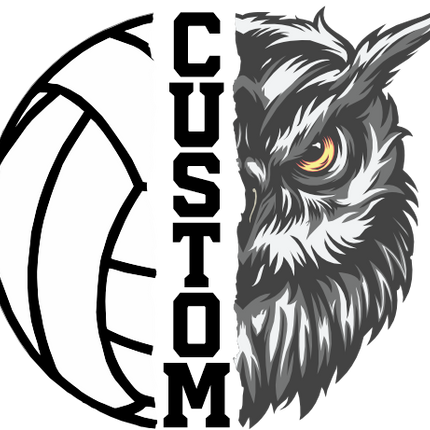 (145-1N-38) Owl Split Mascot Volleyball