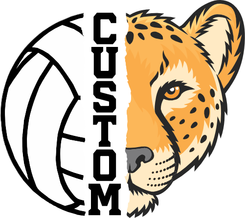 (145-1N-41) Cheetah Split Mascot Volleyball