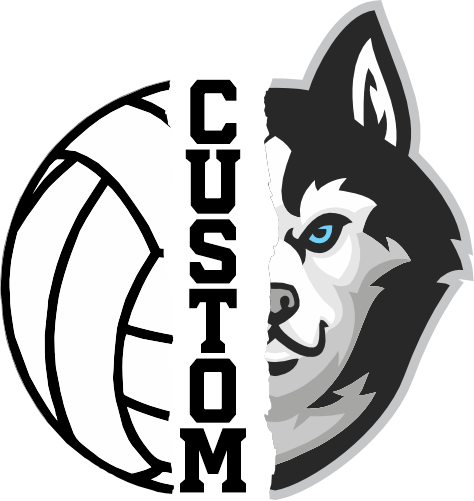 (145-1N-43) Husky Split Mascot Volleyball