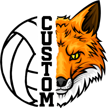 (145-1N-47) Fox Split Mascot Volleyball
