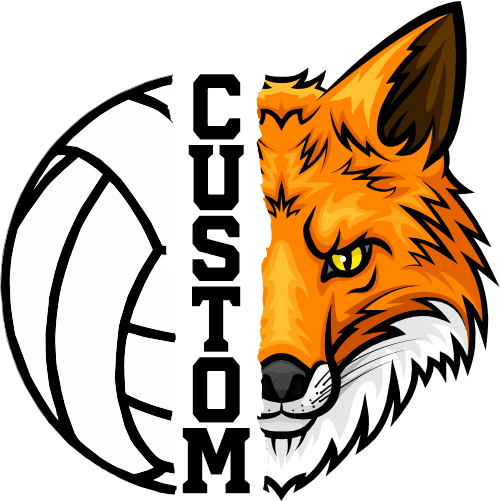 (145-1N-47) Fox Split Mascot Volleyball