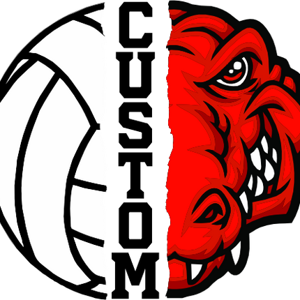 (145-1N-48) Gator Split Mascot Volleyball