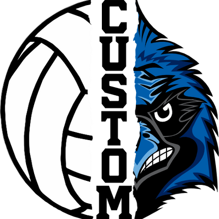 (145-1N-49) Blue Jay Split Mascot Volleyball