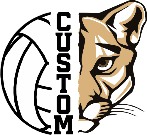 (145-1N-53) Cougar Split Mascot Volleyball