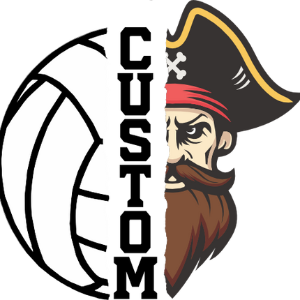 (145-1N-55) Pirate Split Mascot Volleyball