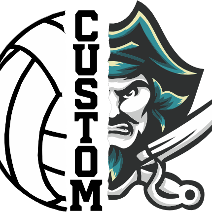 (145-1N-56) Pirate Split Mascot Volleyball