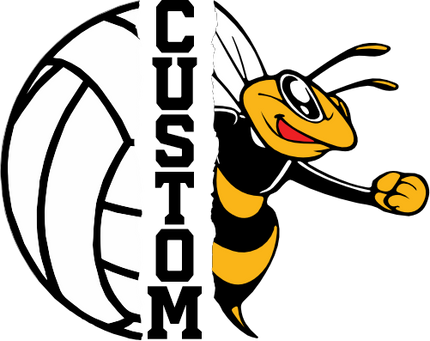 (145-1N-59-1) Yellow Jacket Split Mascot Volleyball