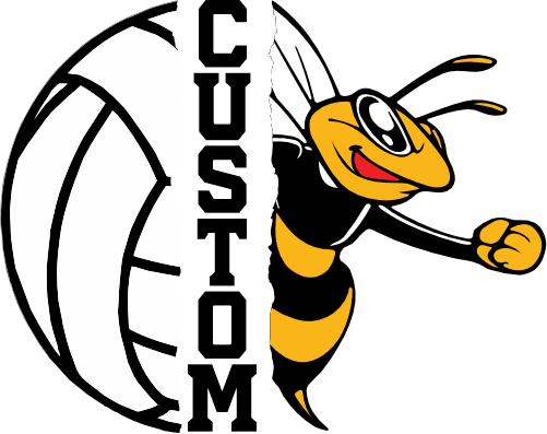 (145-1N-59-1) Yellow Jacket Split Mascot Volleyball